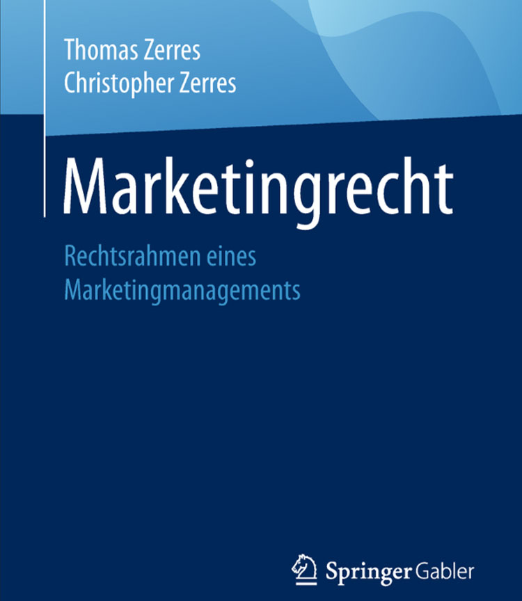 Prof. Dr. Christopher Zerres Buch Marketingrecht