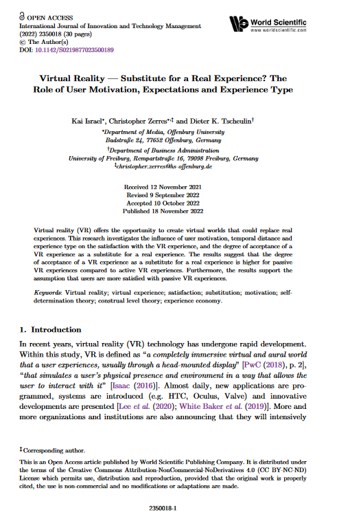 Journal Beitrag International Journal of Innovation and Technology Management